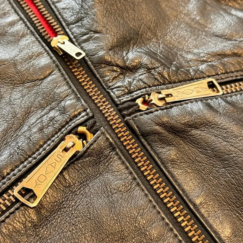 Vintage Black Genuine Leather Garment Bag Travel Suit Carrier Savoy Zippers
